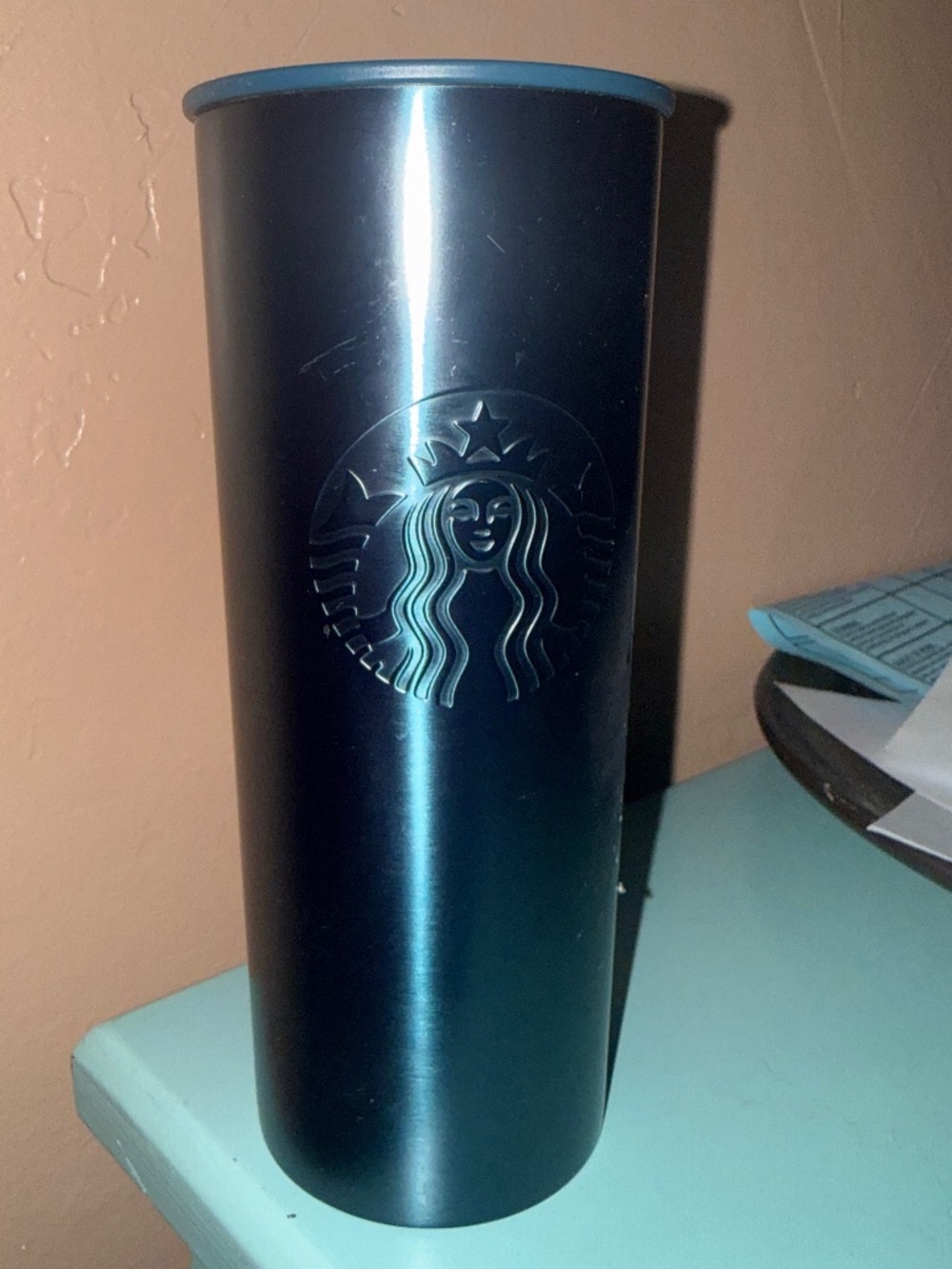 Starbucks Recycled Stainless Steel.blue teal tumbler NWOTS